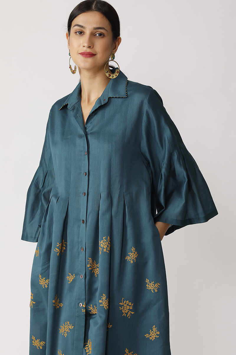 Salto Embroidered Tunic Dress